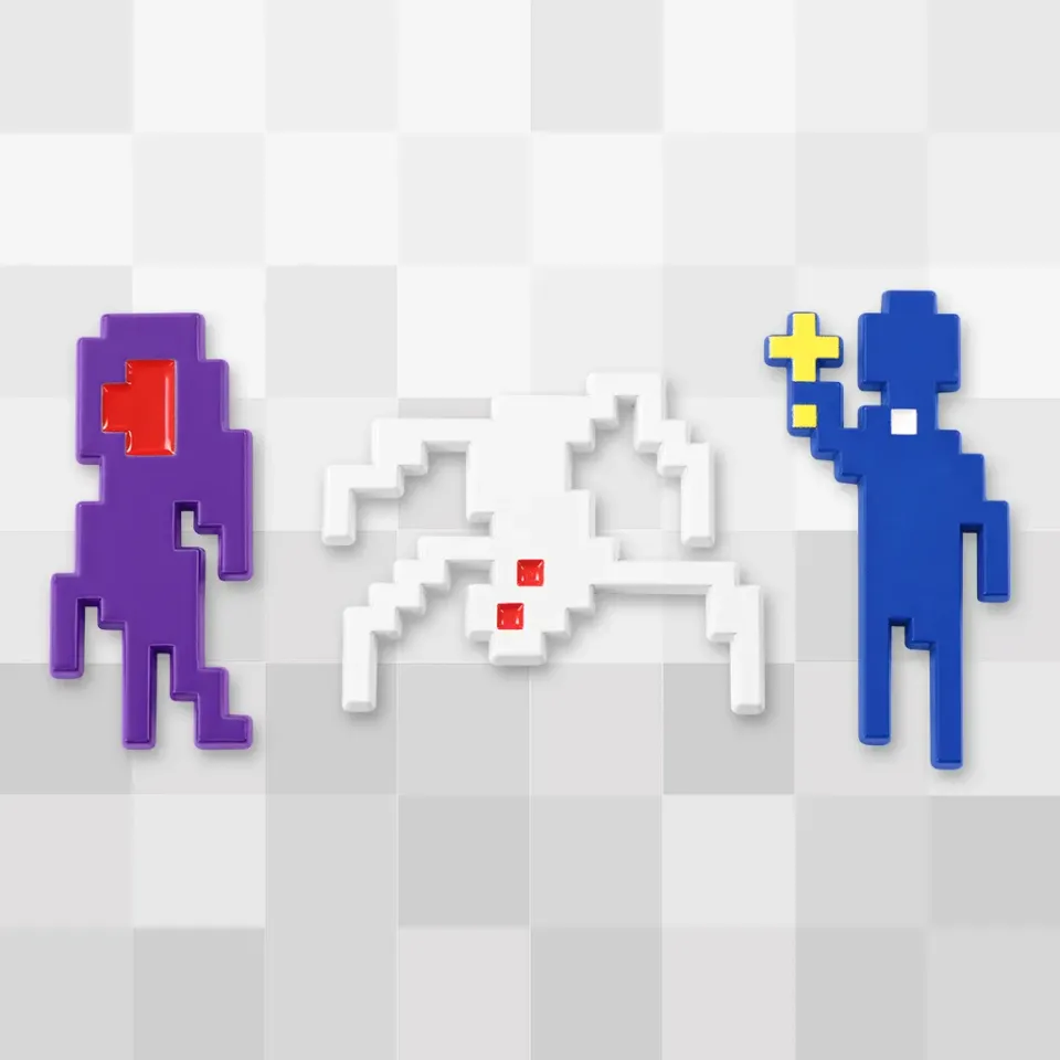 Fangamer FAITH The Unholy Trinity Pin-Set 3er Pixel