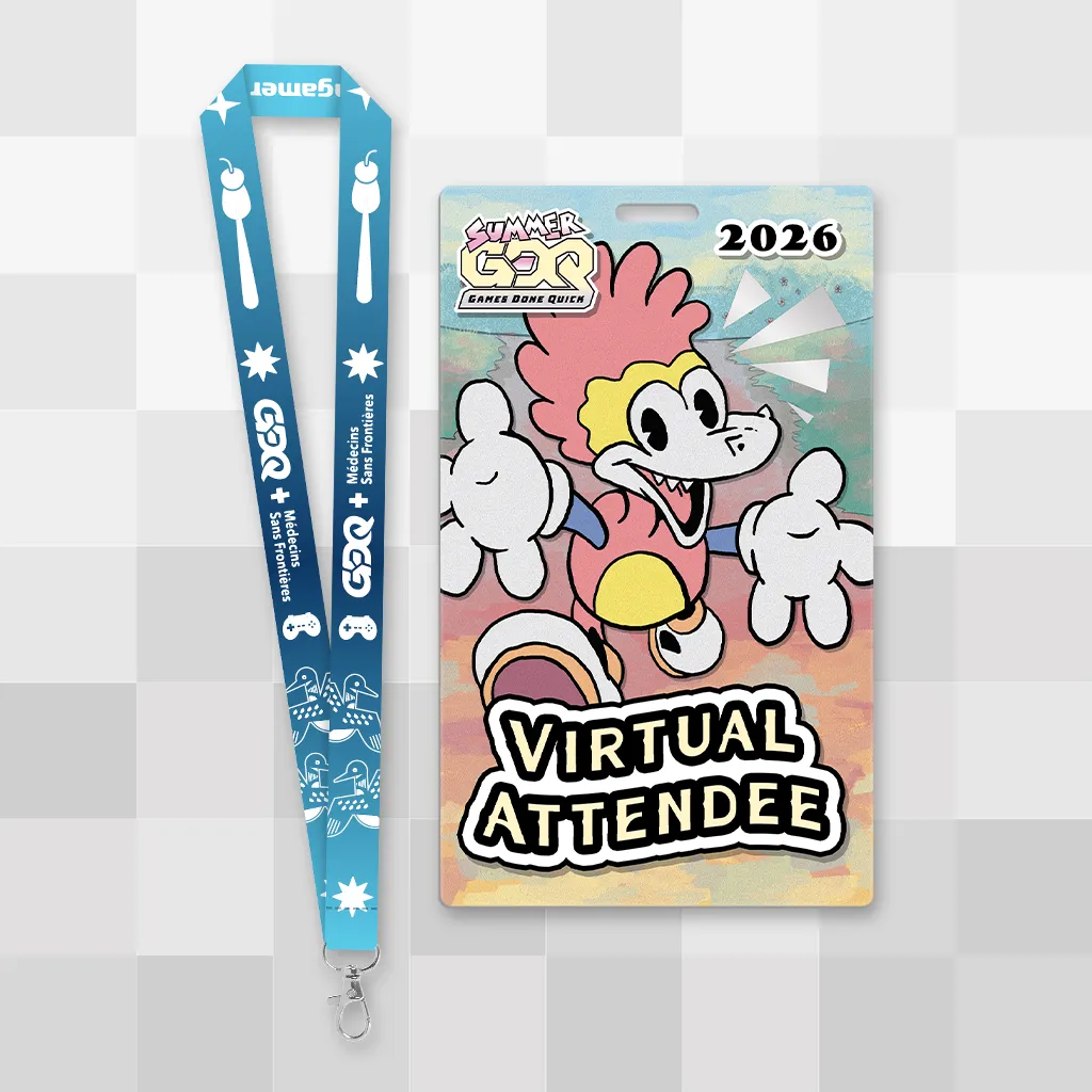 Fangamer Games Done Quick Virtual Attendee Badge Lanyard