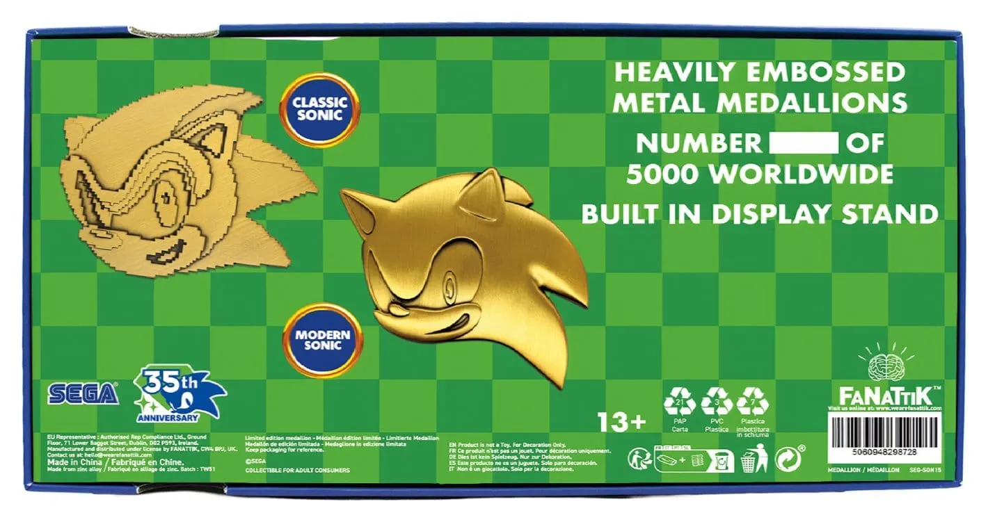IGN Store Sonic 35th Then & Now Medaillen Set Metall limitiert