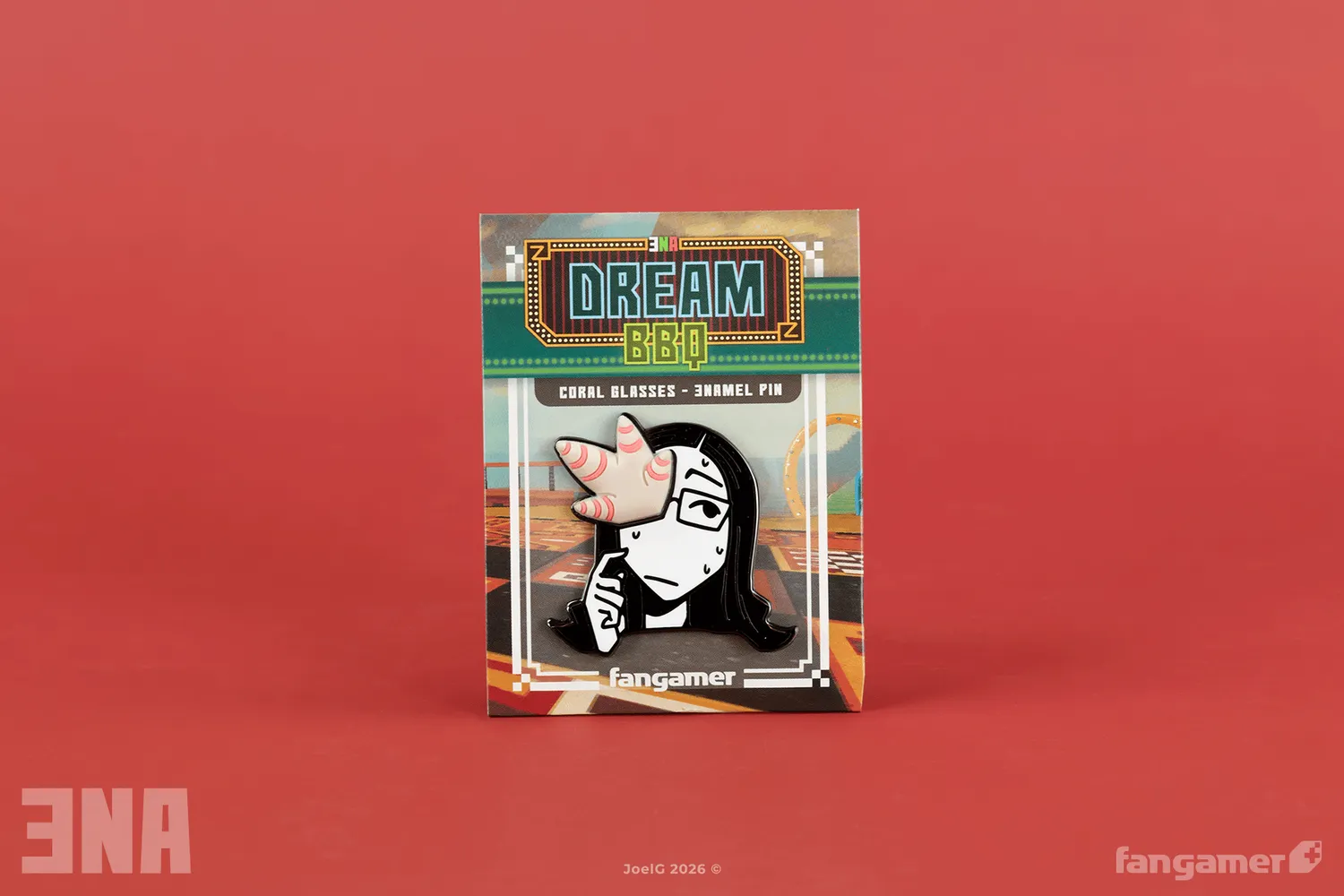 Fangamer ENA Coral Glasses Pin Emaille-Pin