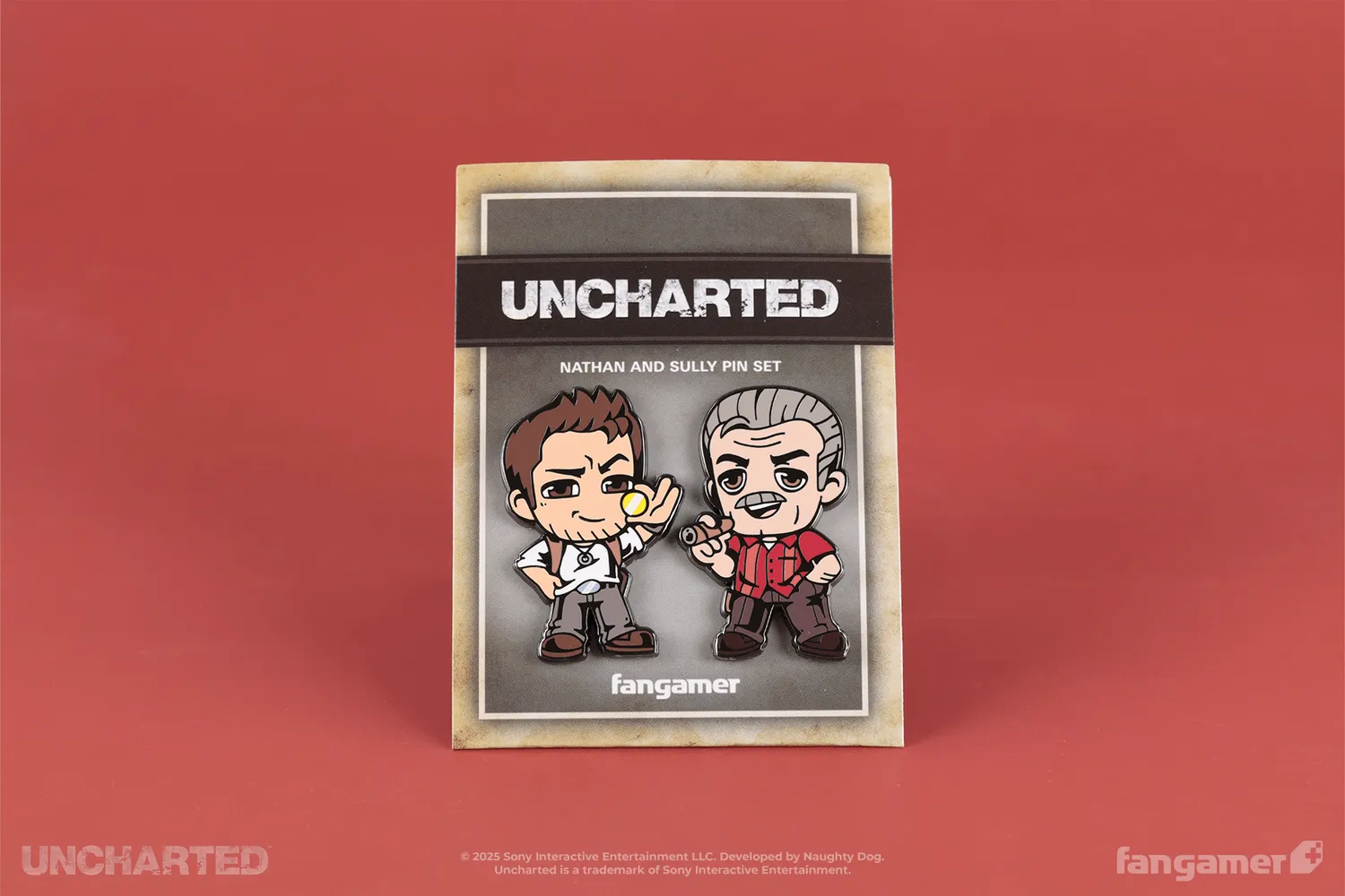 Fangamer Uncharted Nathan and Sully Pin-Set 2er Hard-Emaille
