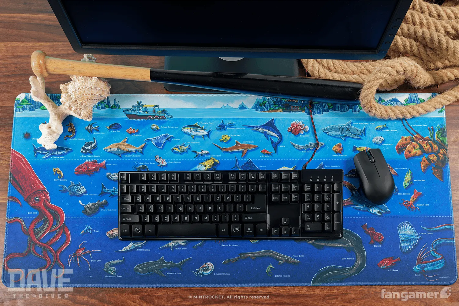 Fangamer Diver's Desk Mat Schreibtischunterlage 89 × 41 cm