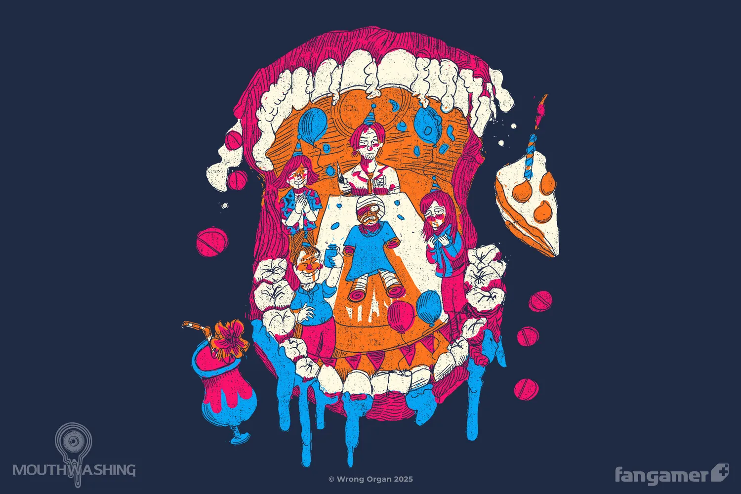 Fangamer MOUTHWASHING Happy Birthday T-Shirt Baumwolle