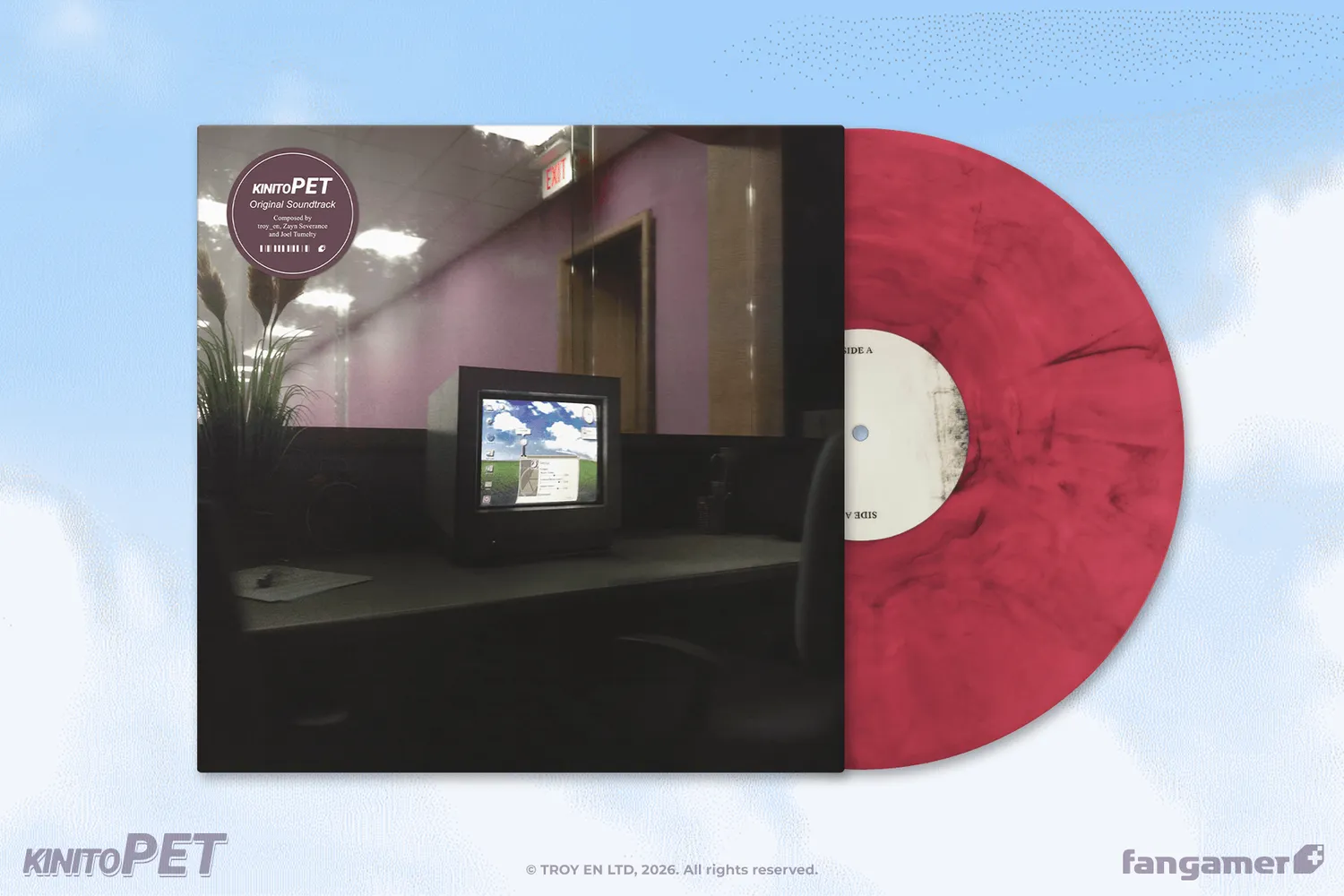 Fangamer KinitoPET Vinyl Soundtrack LP pink black smoke