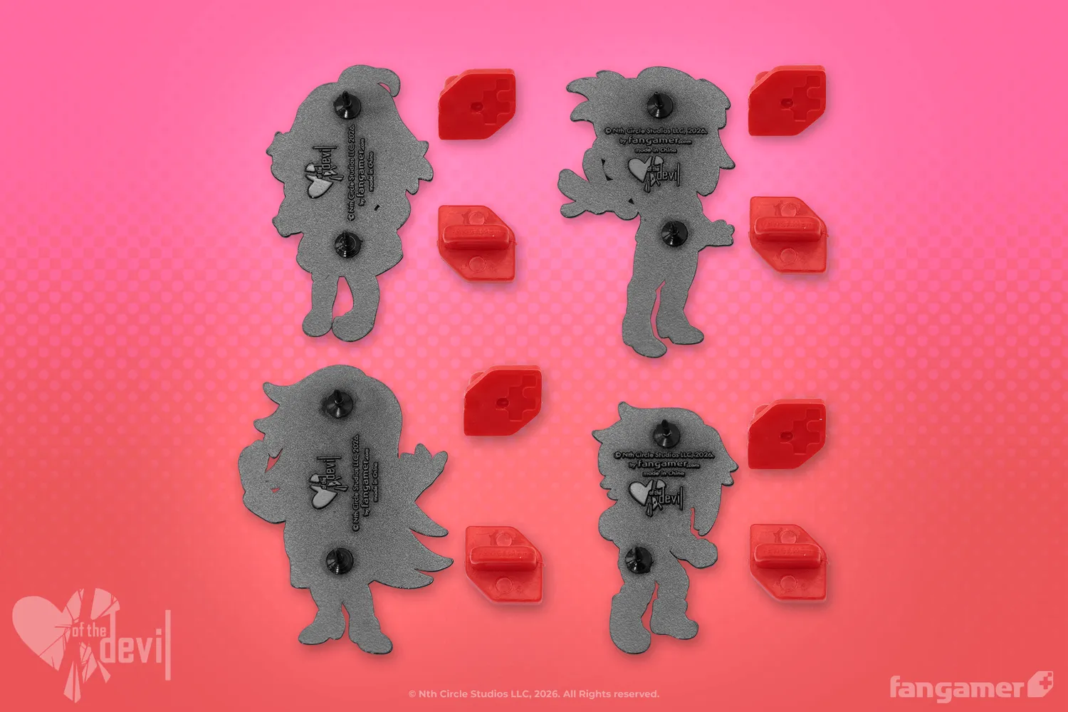 Fangamer of the Devil Character Pin Set Emaille-Pins