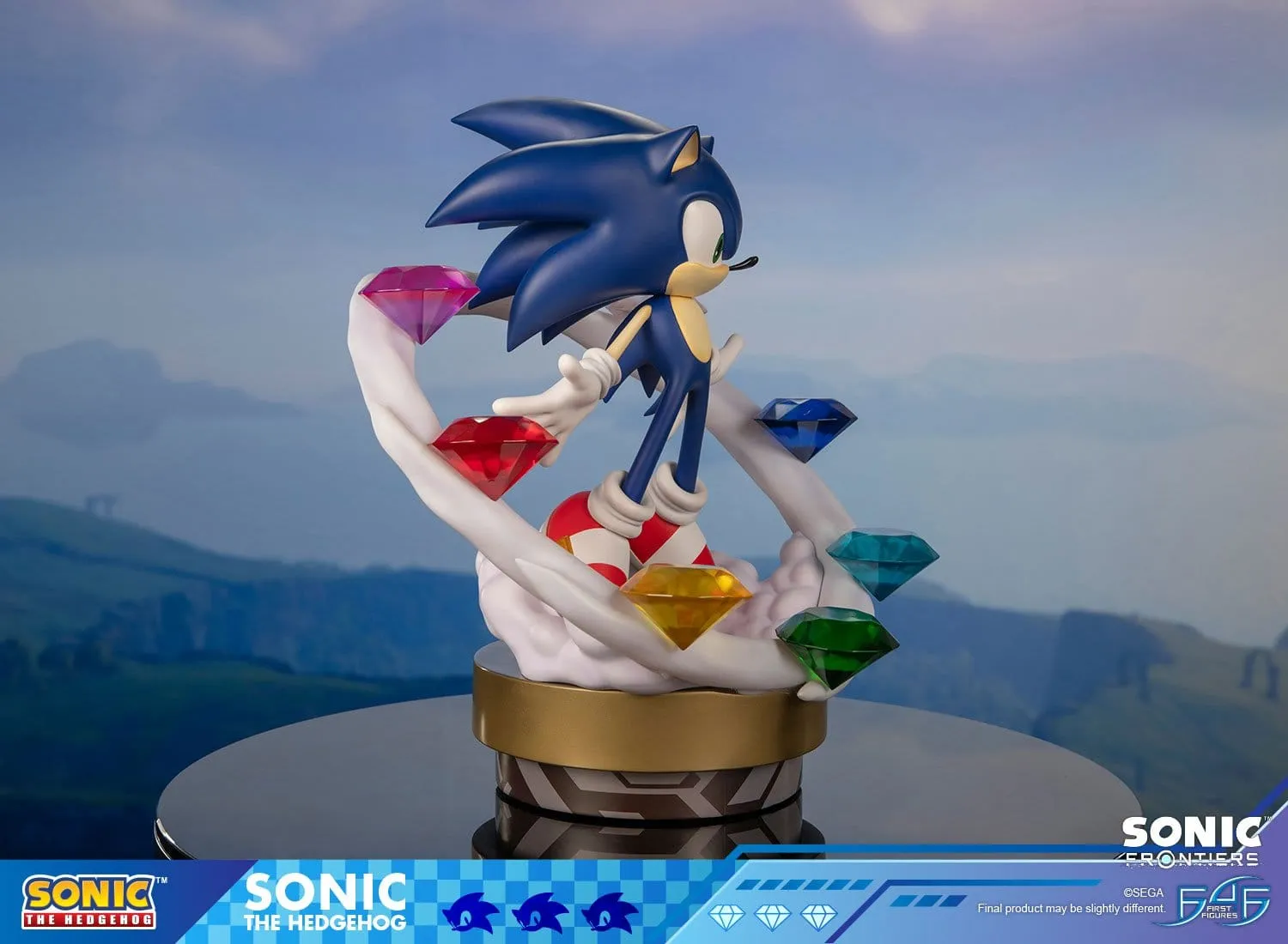 Sonic Frontiers Sonic Resin Statue 42 cm Chaos Emeralds