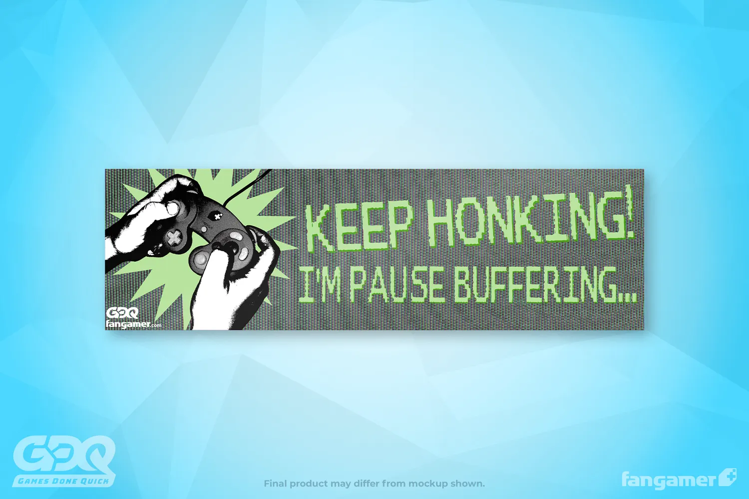 Fangamer Games Done Quick Keep Honking Autoaufkleber 25 cm
