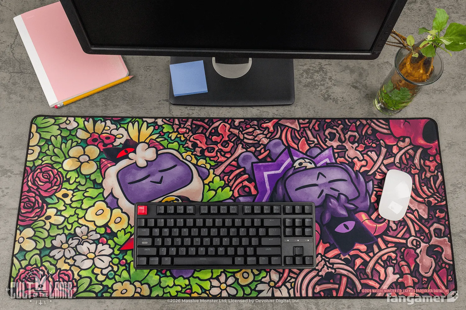 Fangamer Cult of the Lamb Friends That Slay Together Desk Mat