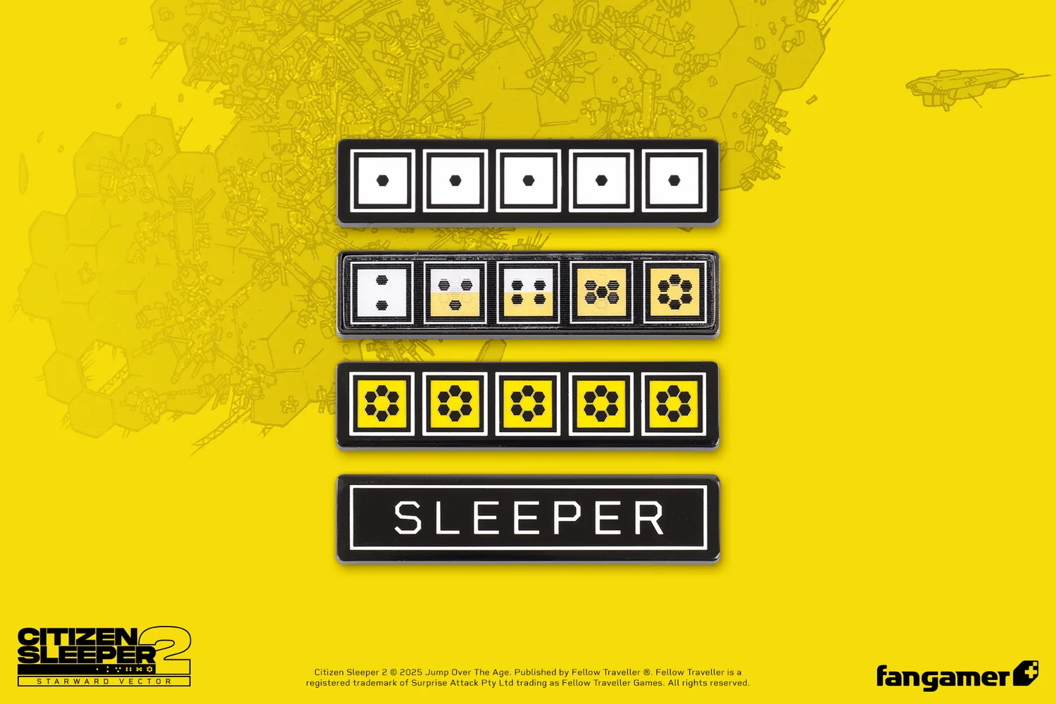 Fangamer Citizen Sleeper 2 Dice Pin Set Emaille 4er
