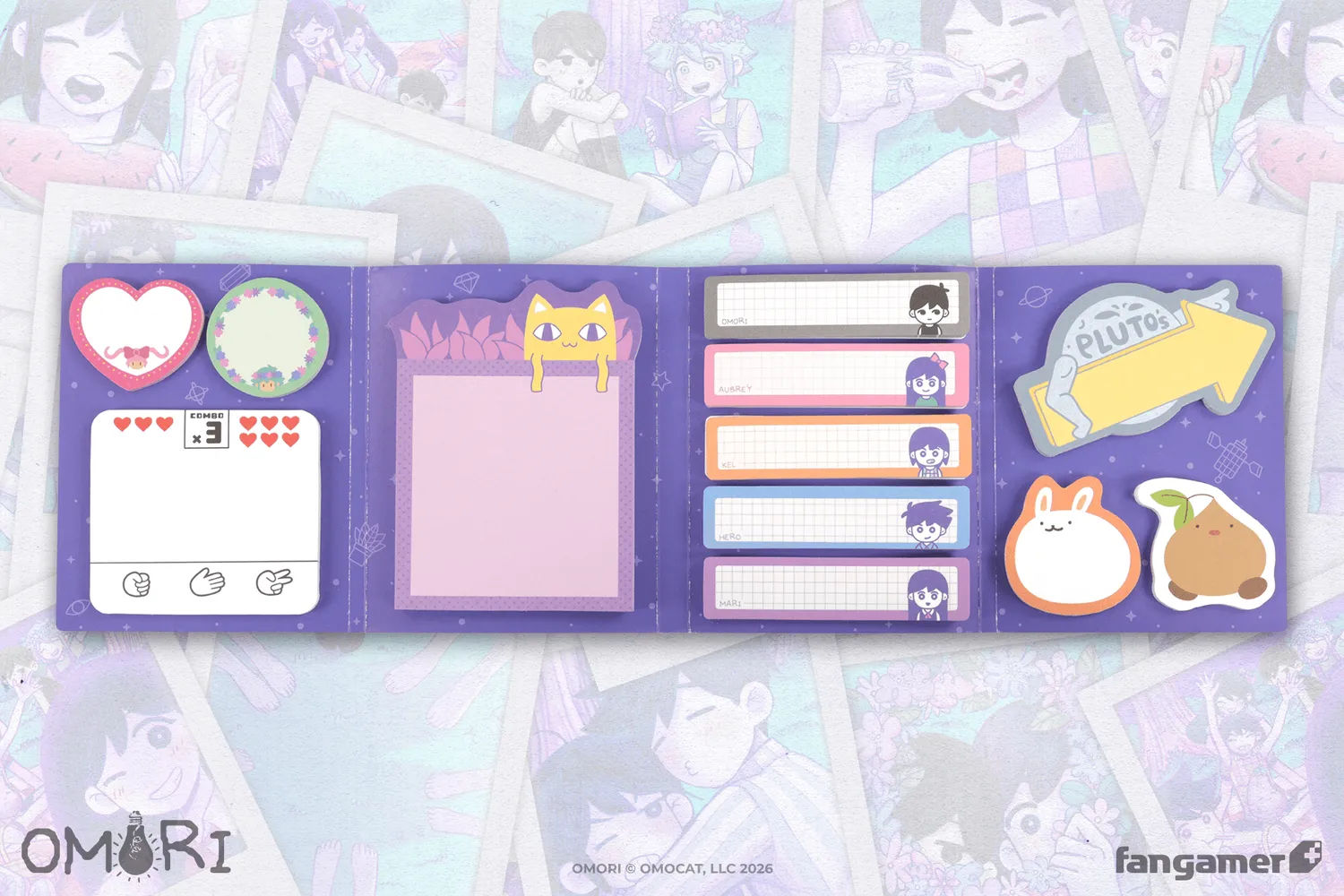 Fangamer OMORI Sticky Note Booklet Haftnotizen 12 Motive