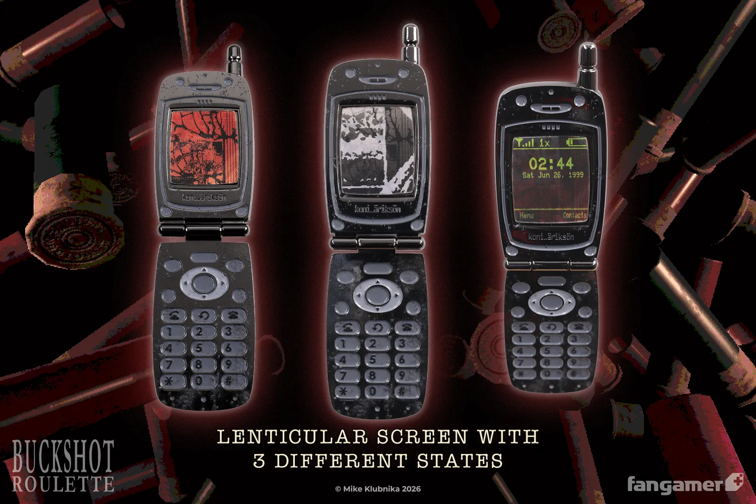 Fangamer Buckshot Roulette Burner Phone Pin Ansteckpin Klappdesign