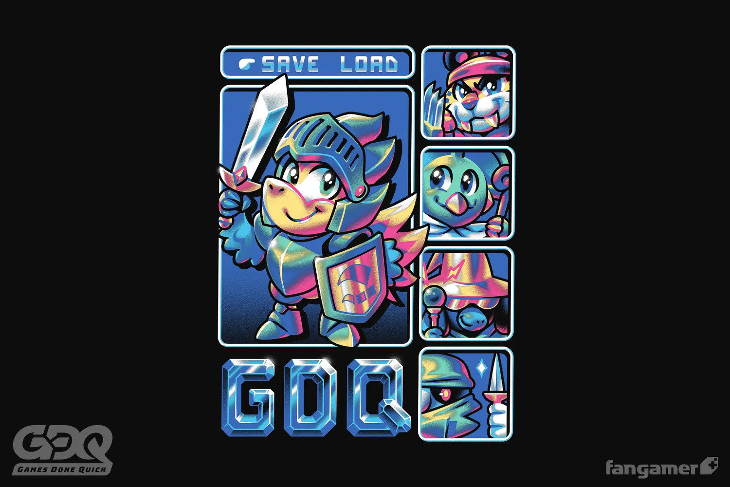 Fangamer Games Done Quick Quick Quest T-Shirt