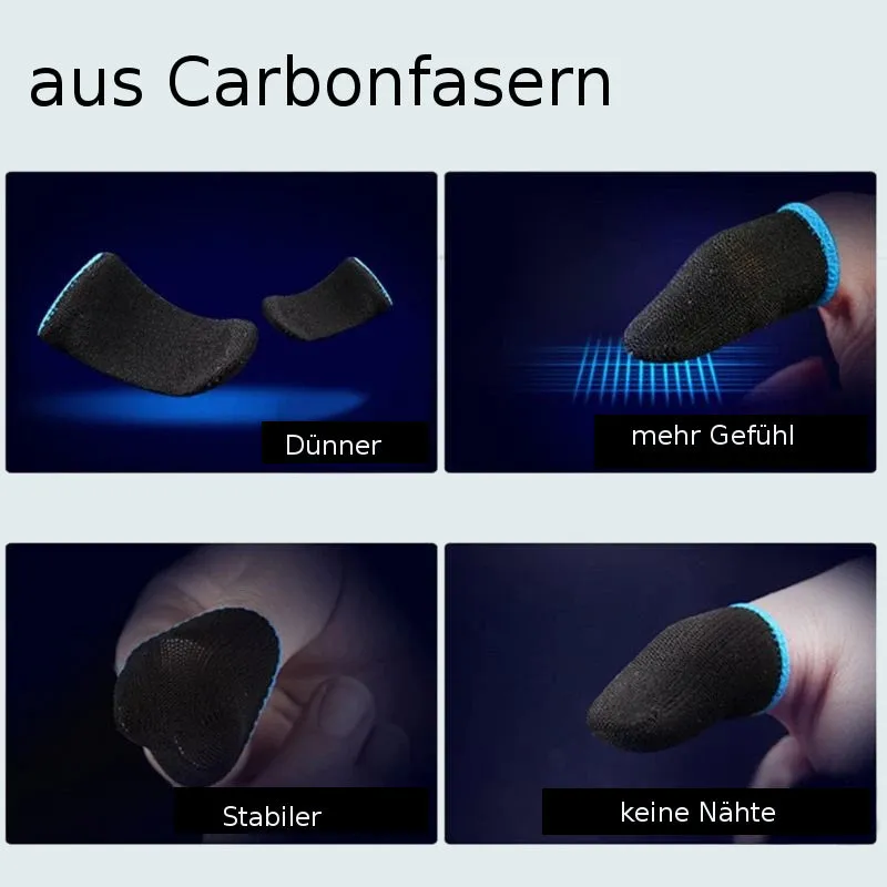 Final Boss Finger Hülsen, 5 Paar, Kohlefaser