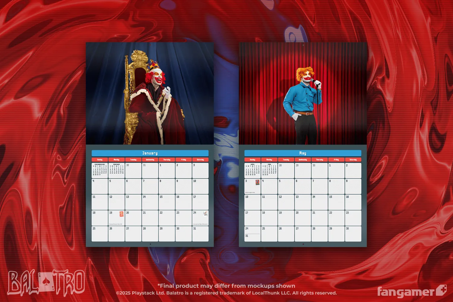 Fangamer Balatro 2026 Wall Calendar Wandkalender