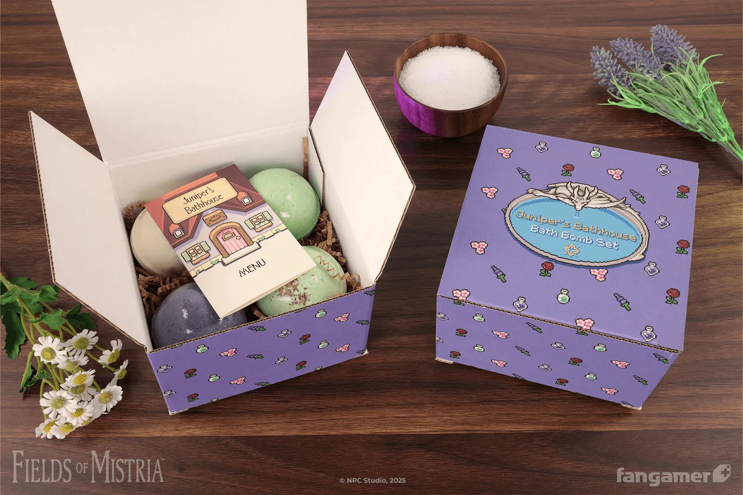 Fangamer Fields of Mistria Juniper's Bathhouse Badebomben 4er Set Kräuter