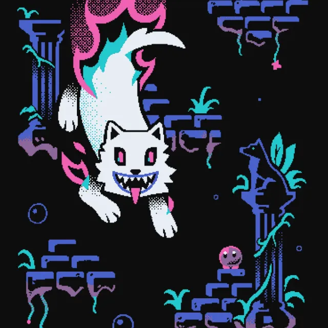 Fangamer Animal Well Ghost Chase Langarmshirt