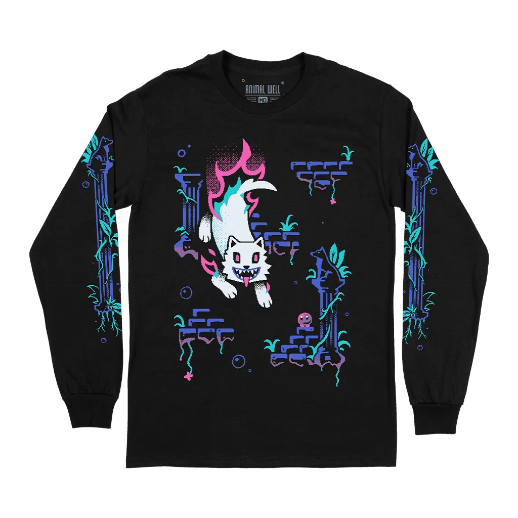 Fangamer Animal Well Ghost Chase Langarmshirt