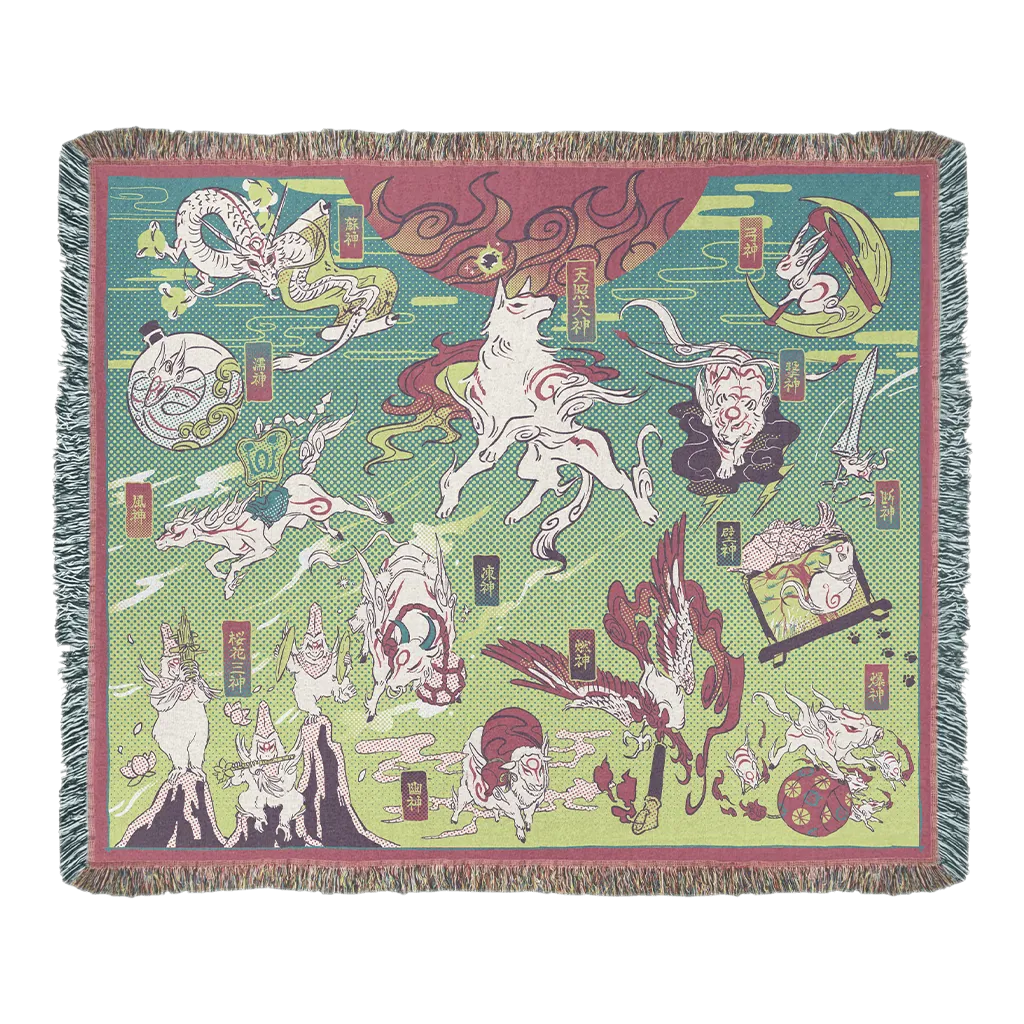 Fangamer Okami Amaterasu Decke 152x127 cm Webstoff