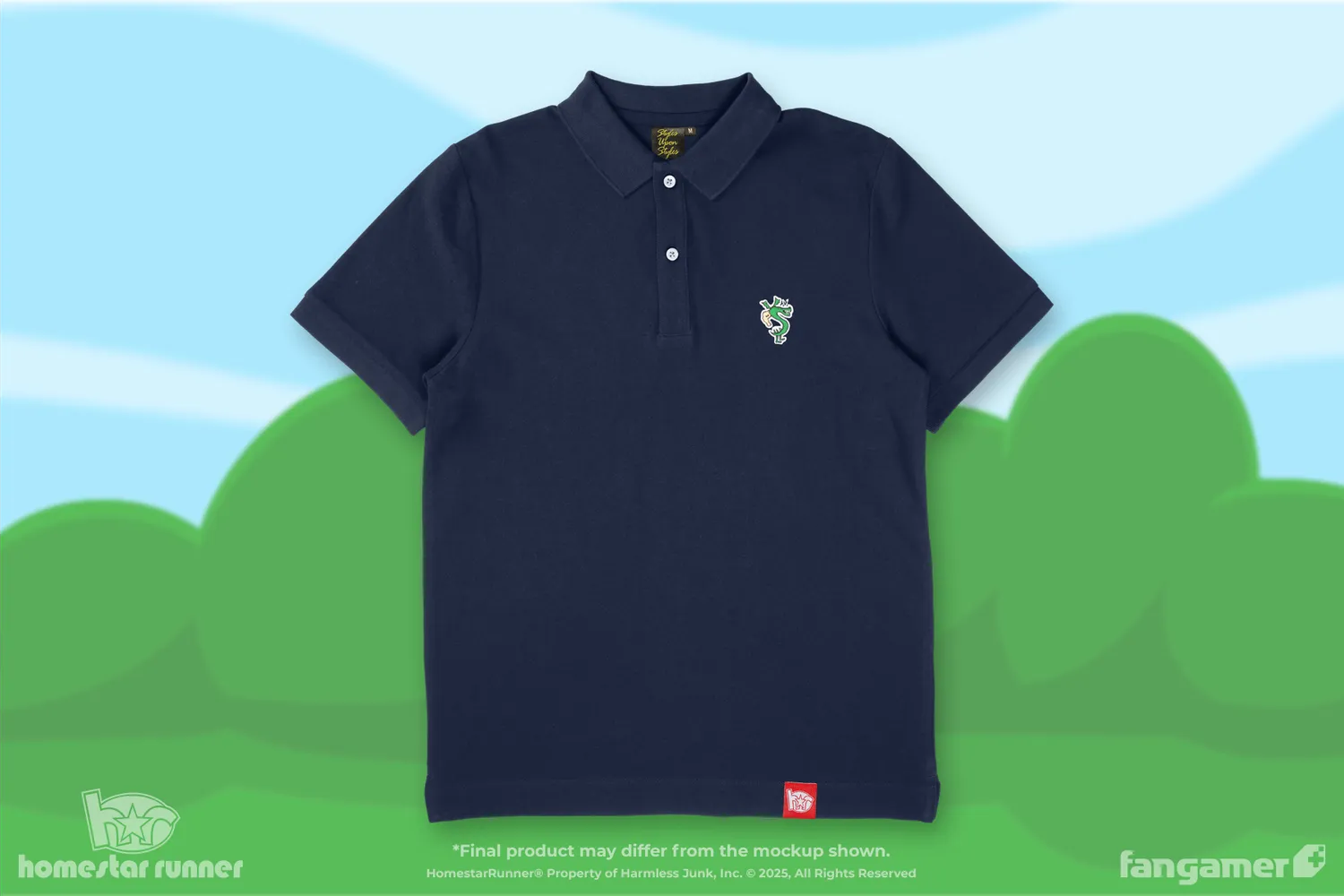 Fangamer Homestar Runner Burninating Polo Trogdor