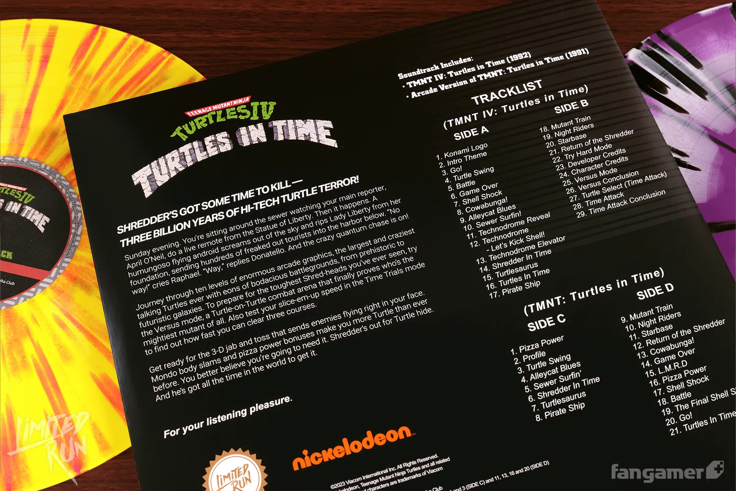 Fangamer Teenage Mutant Ninja Turtles IV: Turtles in Time Vinyl-Soundtrack 2-LP Splatter