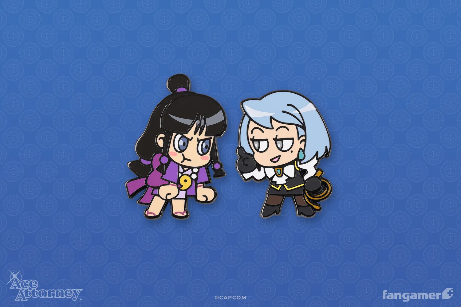 Fangamer Ace Attorney Maya vs Franziska Pin-Set 2 Pins Emaille