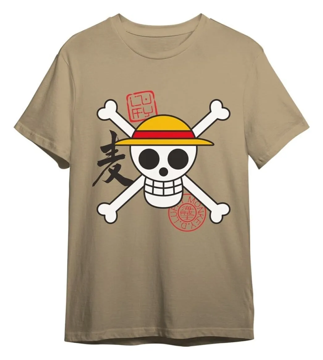 One Piece Skull T-Shirt Baumwolle
