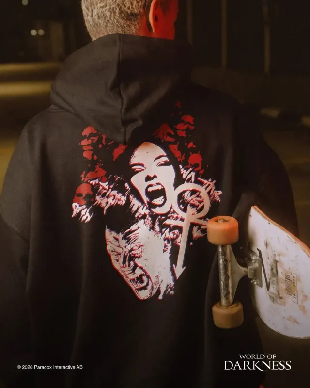 White Wolf Vampire Hoodie Fleece