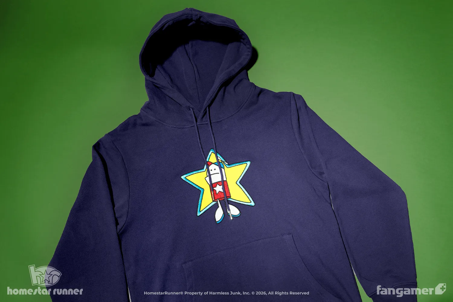 Homestar Runner Embwoidered Hoodie Kapuzenpullover