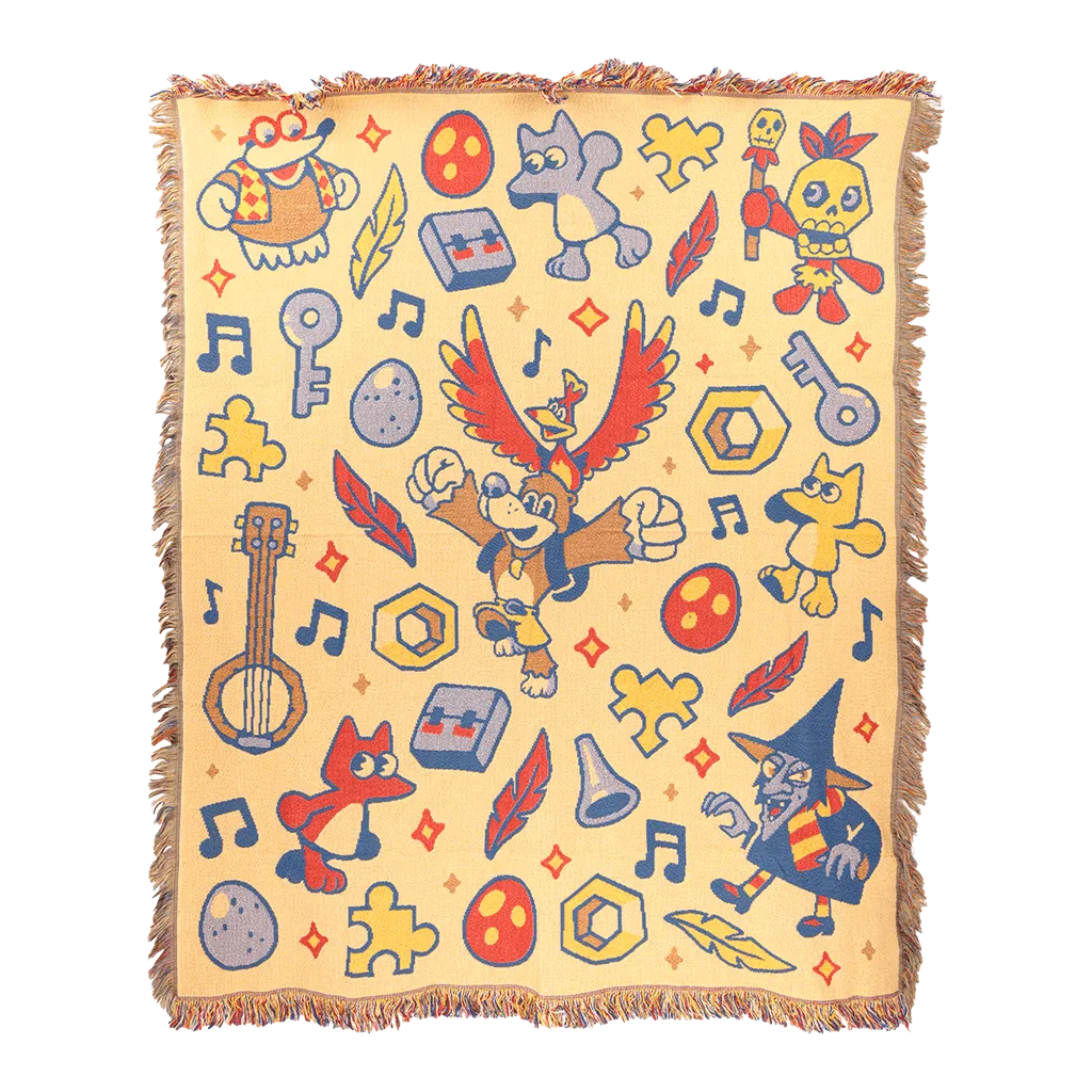 Fangamer Banjo-Kazooie Tuneful Venture Decke, 60 × 50 Zoll, Mischgewebe
