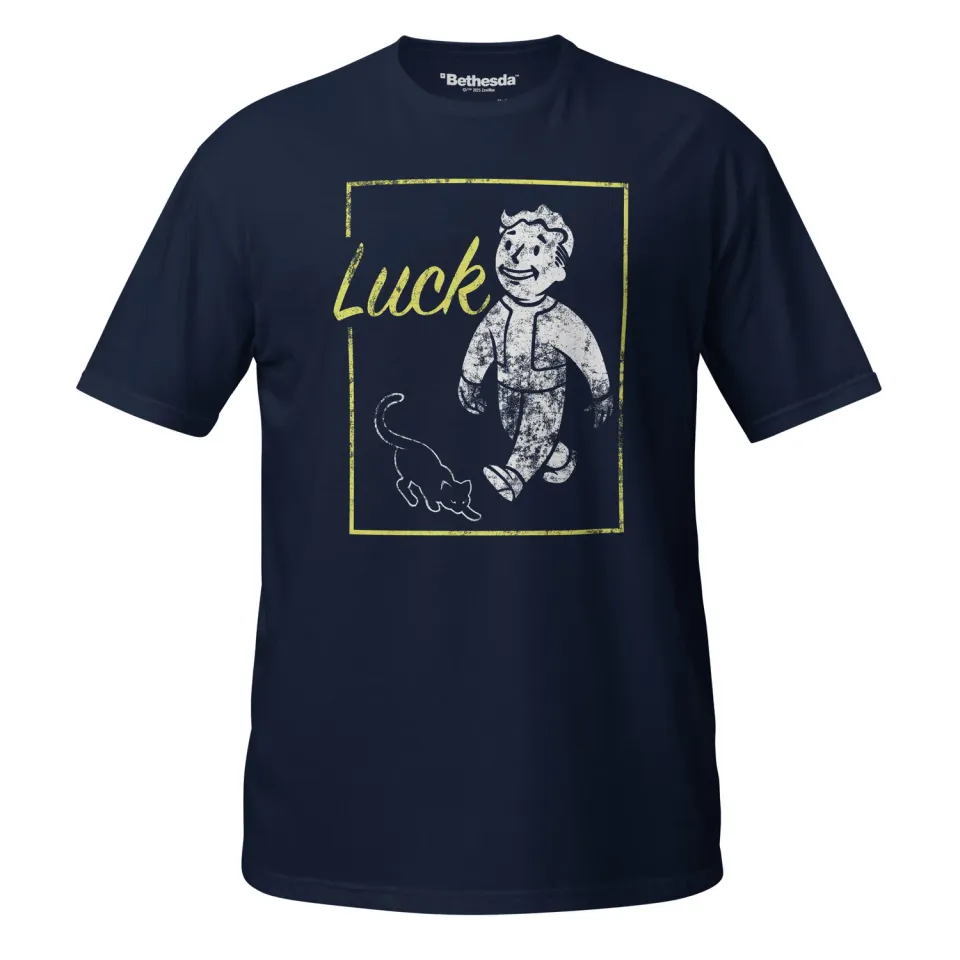 Fallout Luck Cat T-Shirt 100% Baumwolle