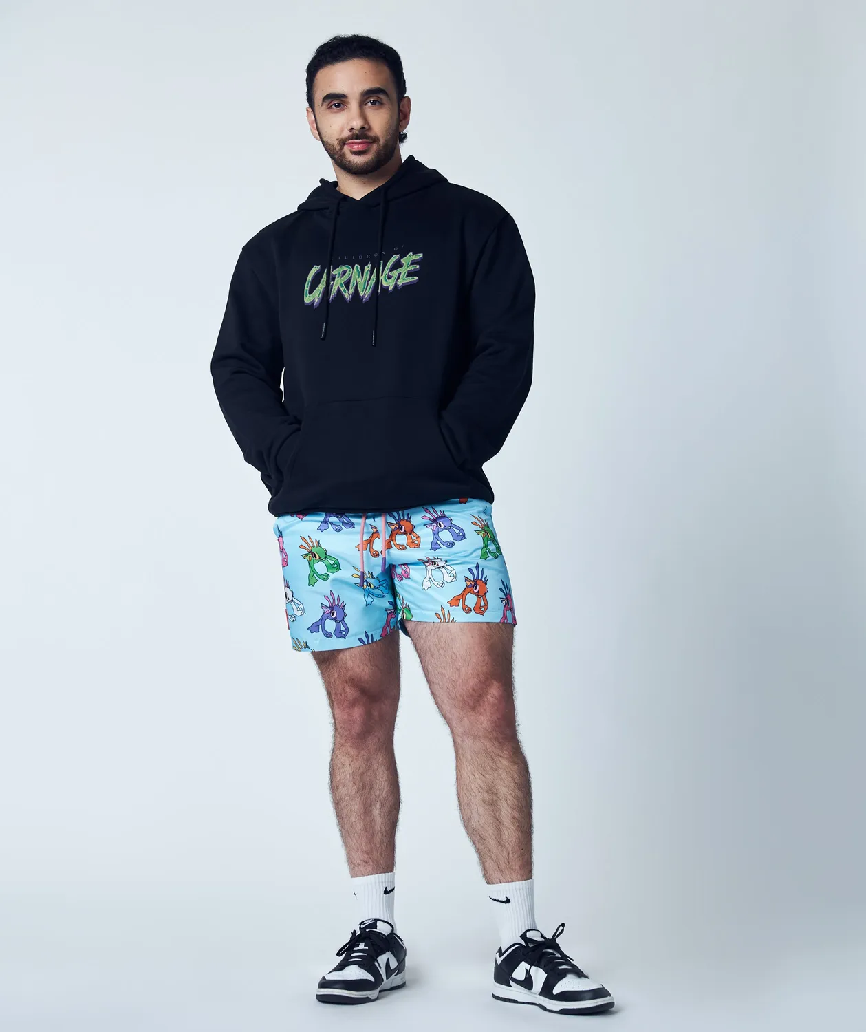 Team Liquid WoW Murloc Pool Shorts Blau Polyester