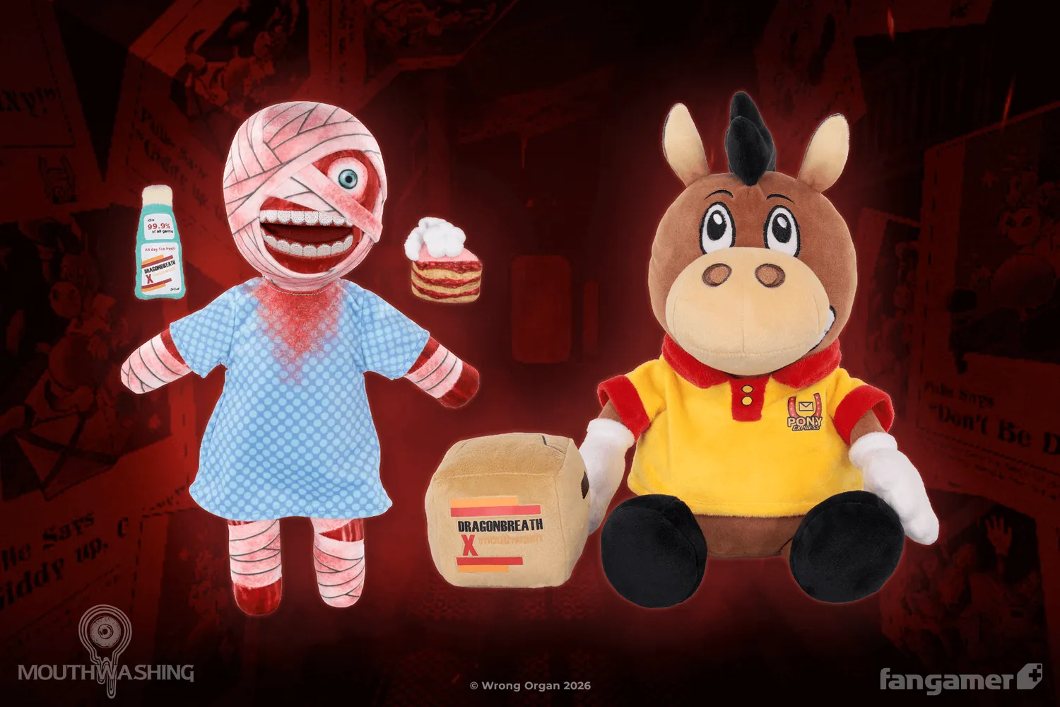 Fangamer Mouthwashing Plush Combo Plüsch Set offiziell lizenziert