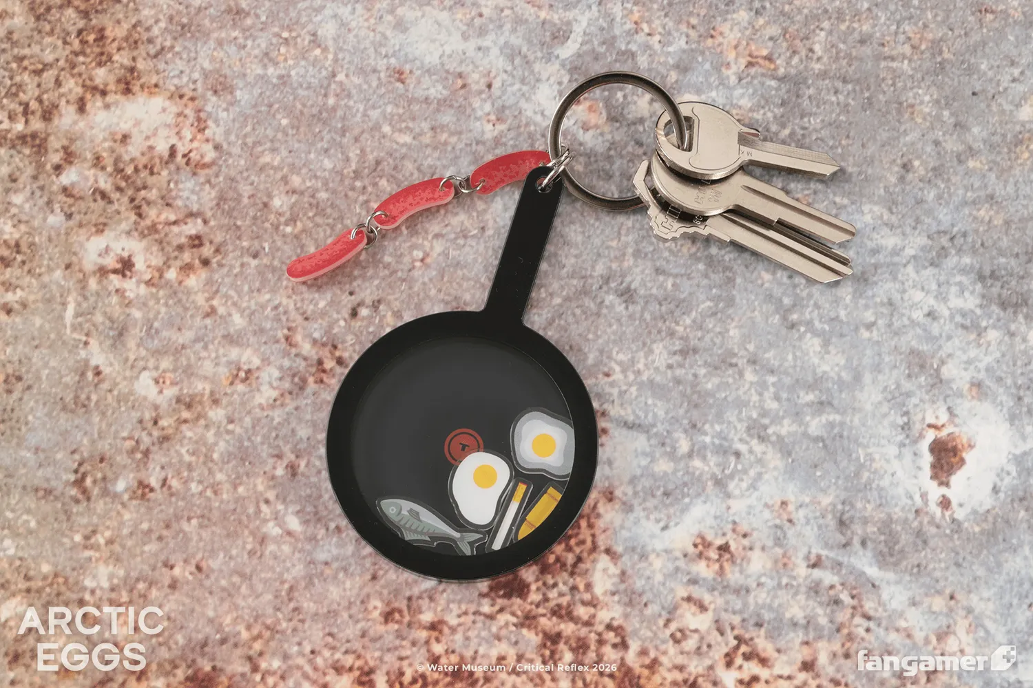 Fangamer Arctic Eggs Frying Pan Schlüsselanhänger Acryl 9 cm