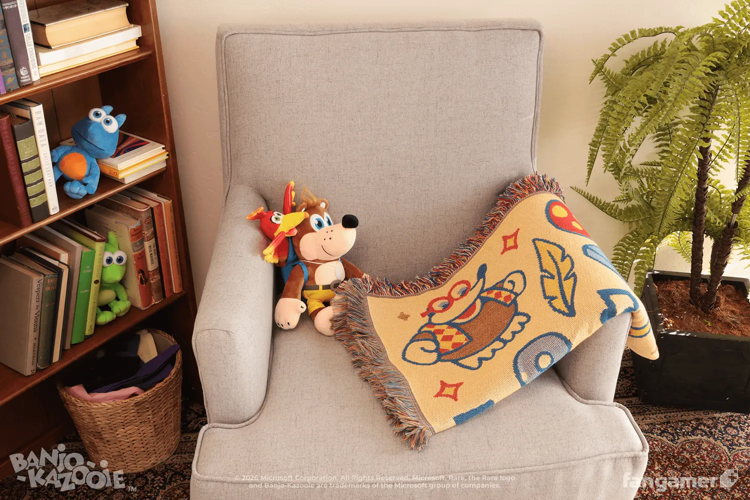 Fangamer Banjo-Kazooie Tuneful Venture Decke, 60 × 50 Zoll, Mischgewebe