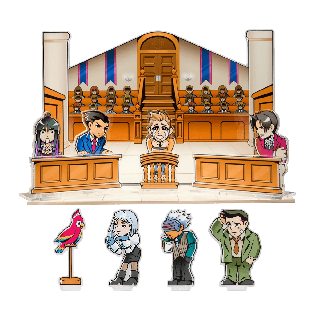 Fangamer Ace Attorney Courtroom Standee Acryl-Aufsteller 19-teilig