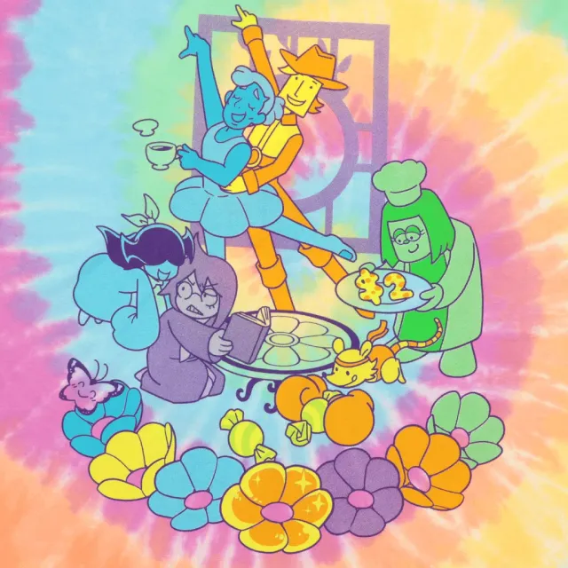 Fangamer Deltarune Flower Café T-Shirt Tie-Dye Baumwolle