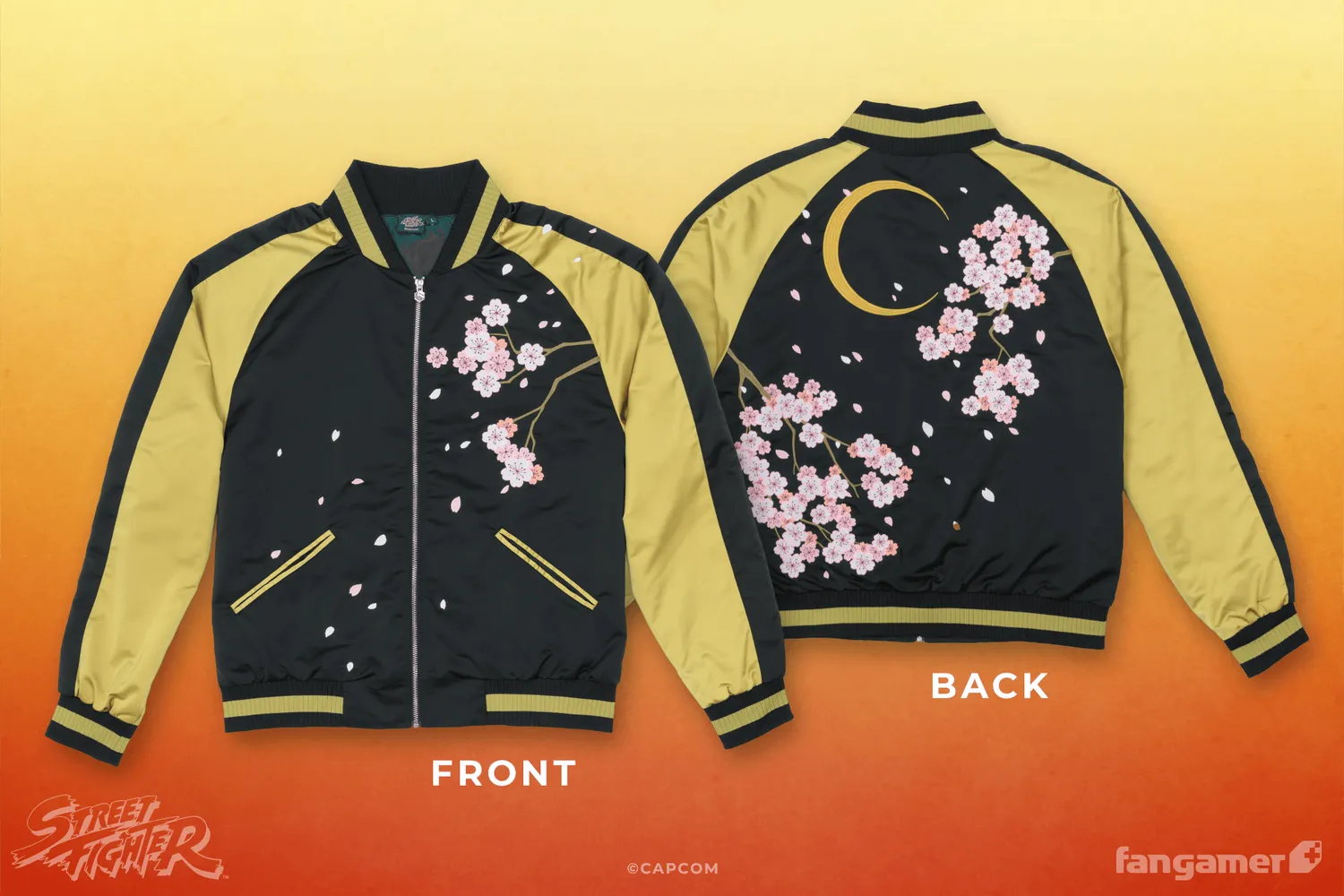 Fangamer Street Fighter Ryu's Sukajan Jacke aus Satin
