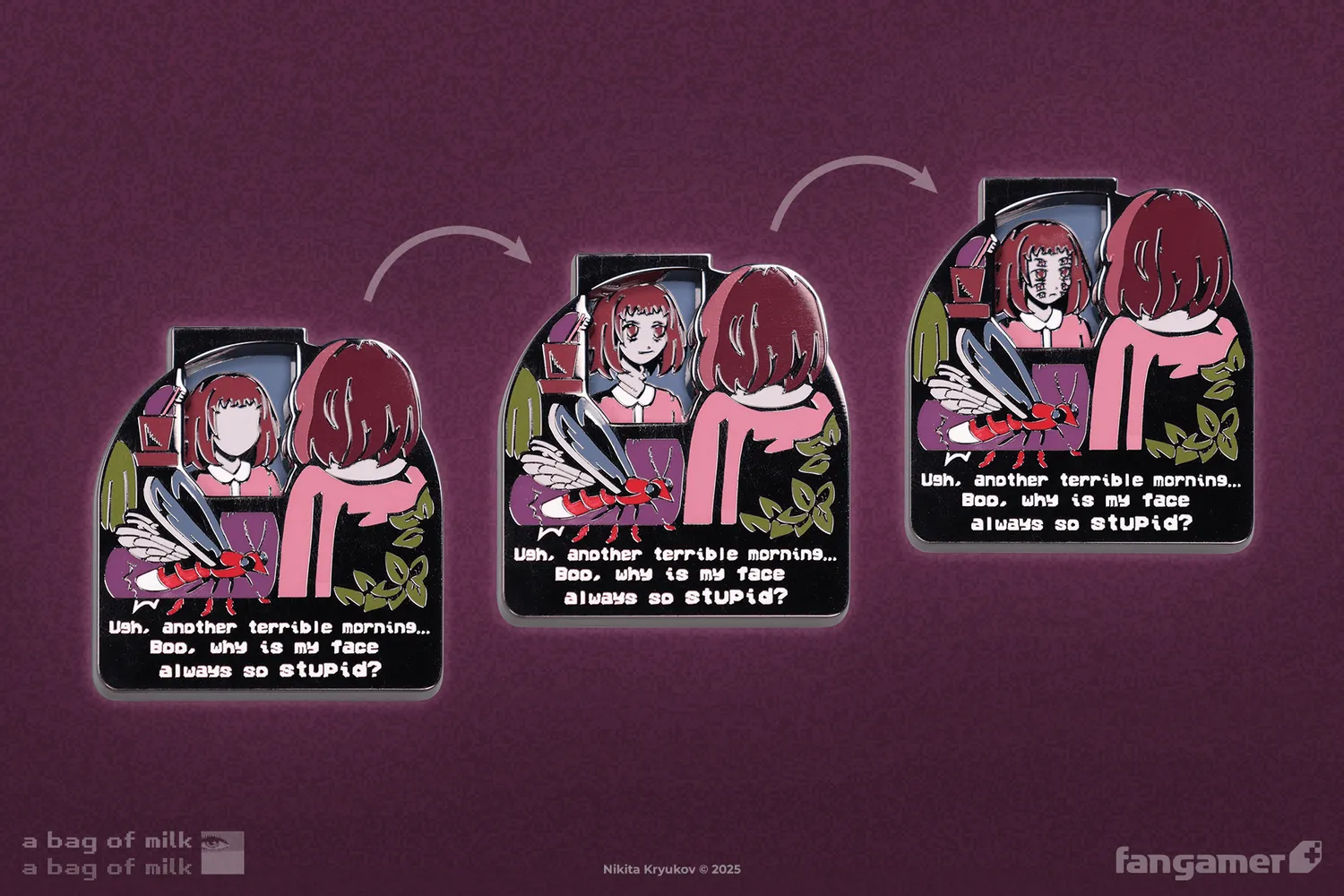 Fangamer A Bag of Milk Terrible Morning Spinning Pin