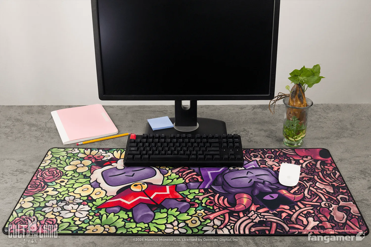 Fangamer Cult of the Lamb Friends That Slay Together Desk Mat