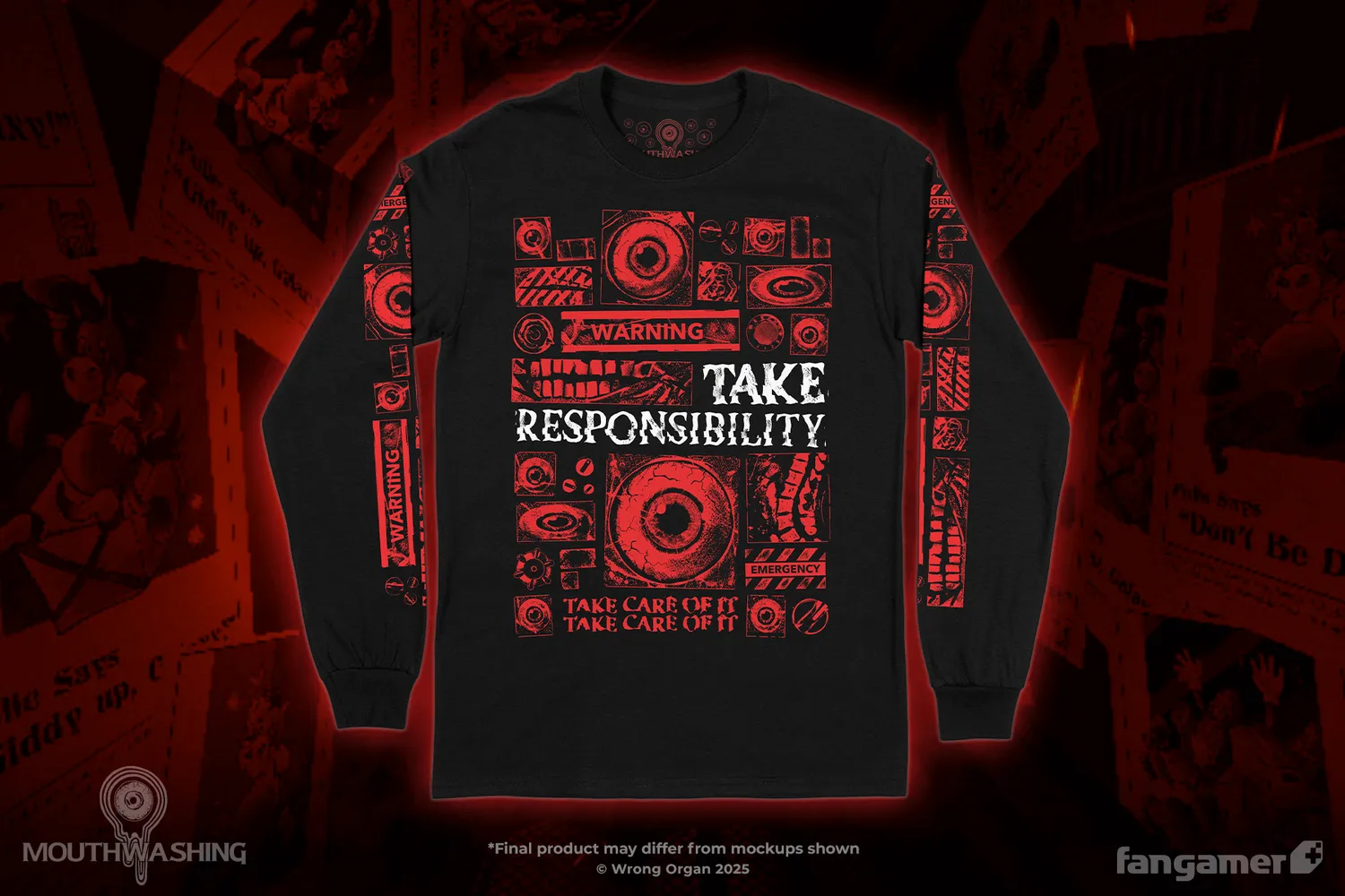 Fangamer MOUTHWASHING Take Responsibility Longsleeve Baumwolle