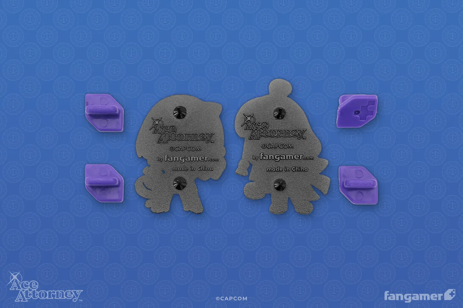 Fangamer Ace Attorney Maya vs Franziska Pin-Set 2 Pins Emaille
