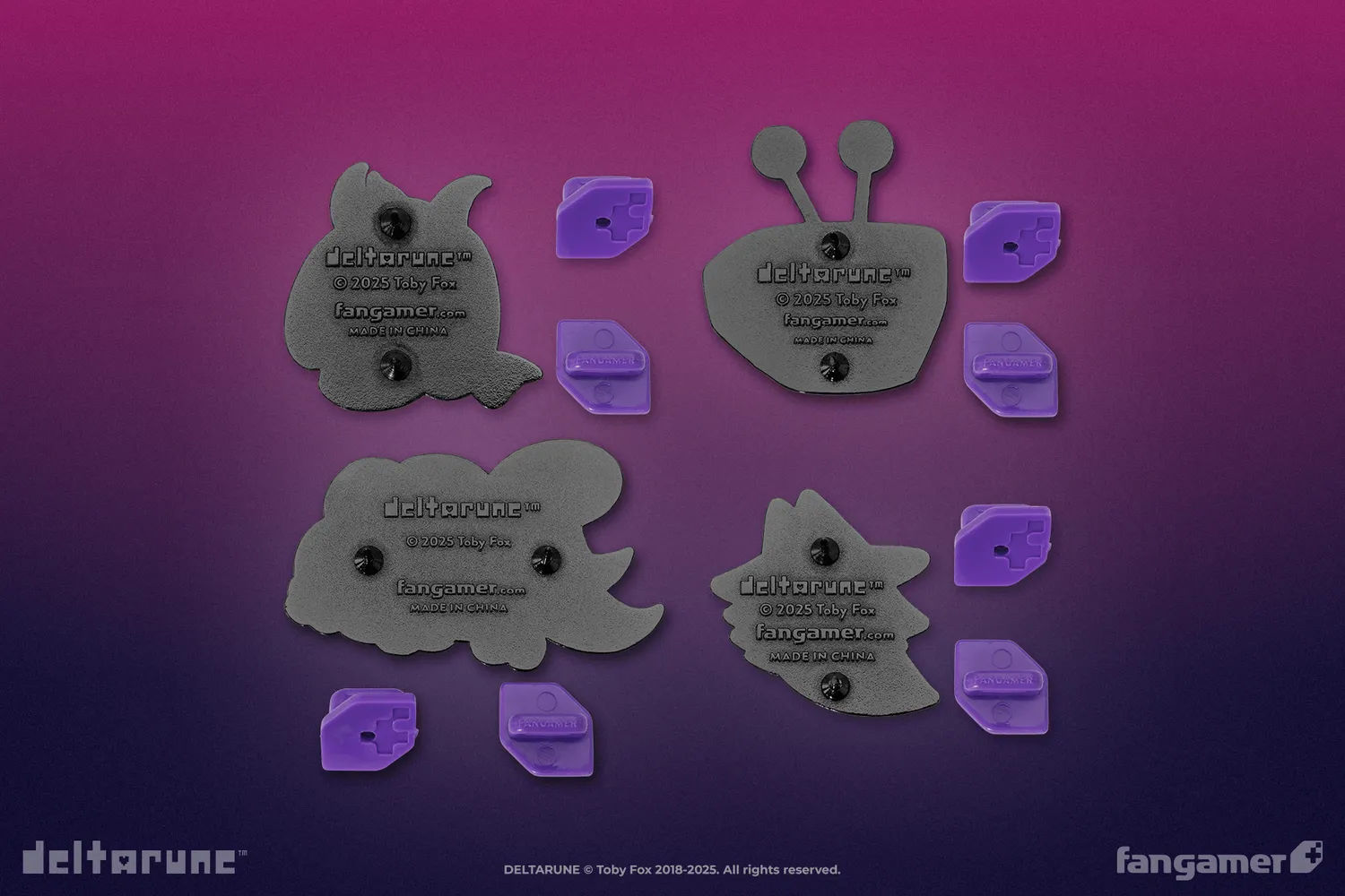 Fangamer DELTARUNE Character Pin Set 4 Emaille-Pins 4er
