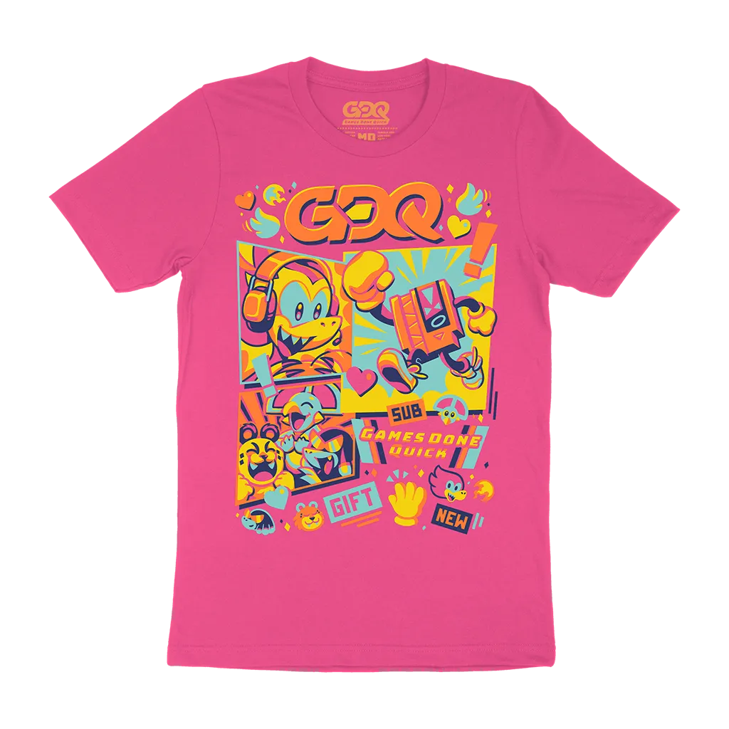 Fangamer Games Done Quick Marathon Mascots T-Shirt Baumwolle