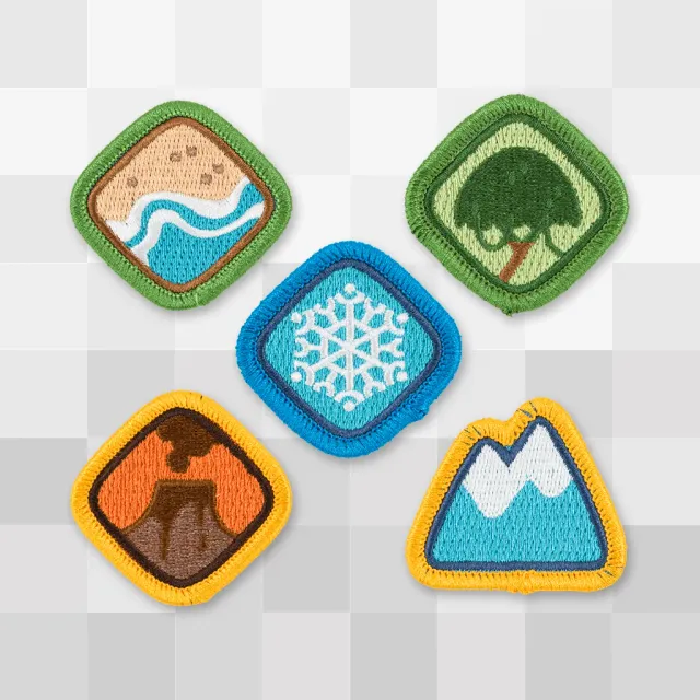 Fangamer Peak Badge Patch Aufnäher Stick-Set