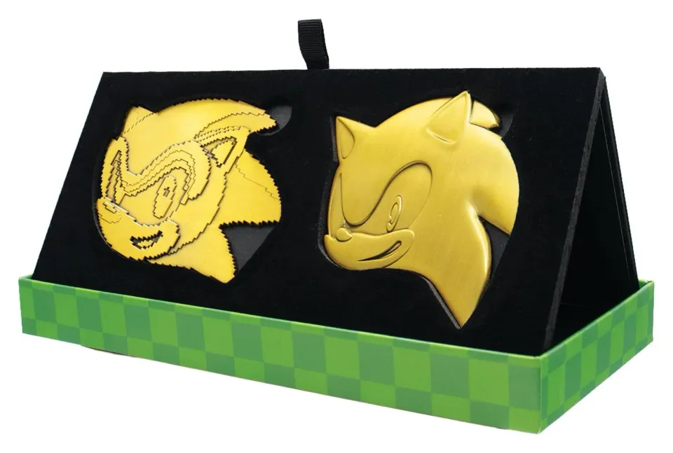 IGN Store Sonic 35th Then & Now Medaillen Set Metall limitiert
