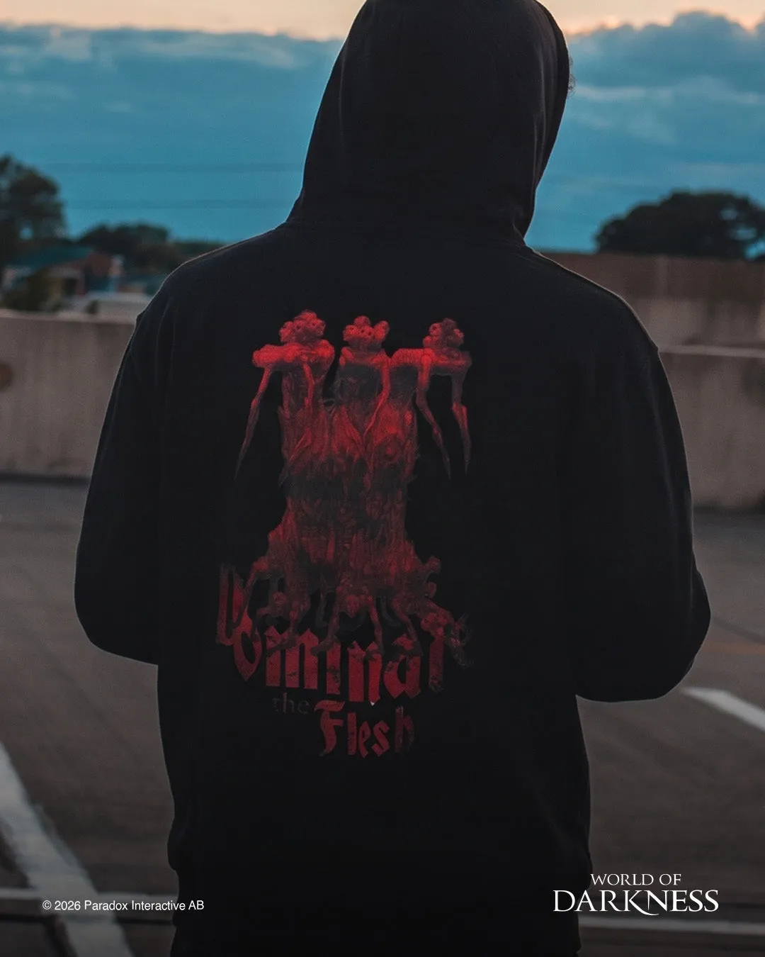 White Wolf Vampire Hoodie Fleece