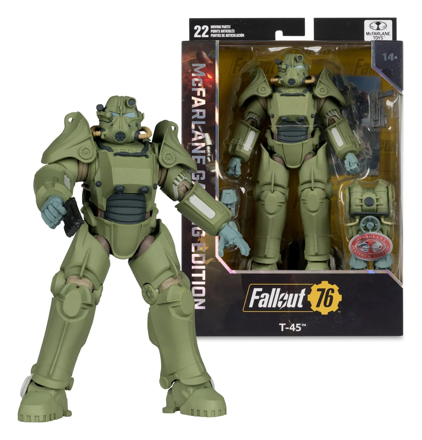 Fallout 76 T-45 Red Platinum Actionfigur 20 cm