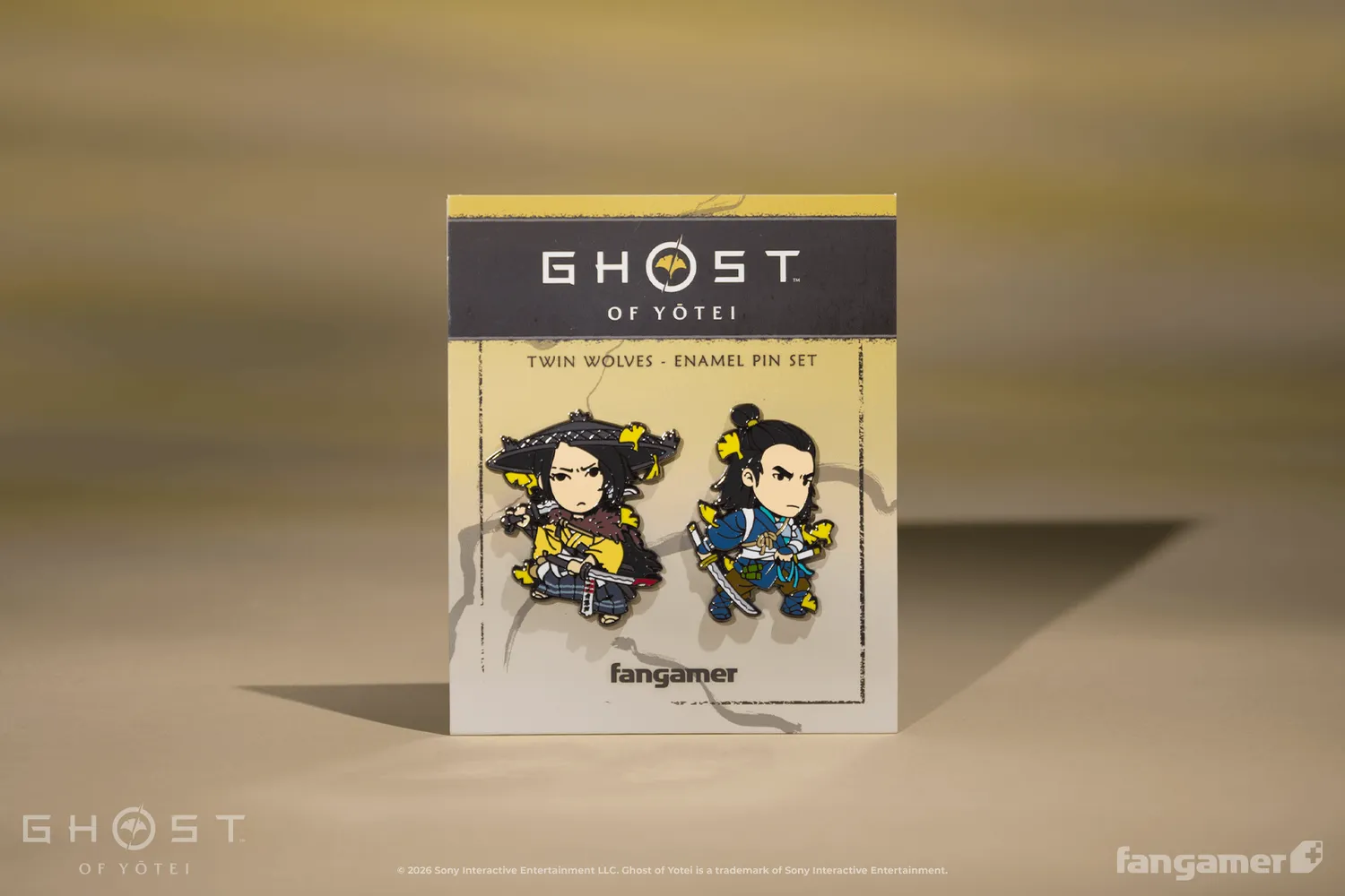 Fangamer Ghost of Yōtei Twin Wolves Pin Set Emaille-Pins