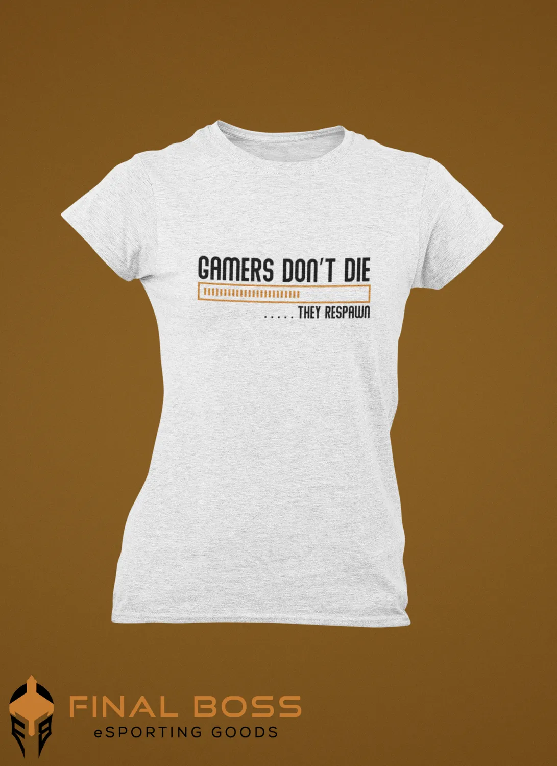Final Boss Gamers don't die they respawn Shirt mit Print