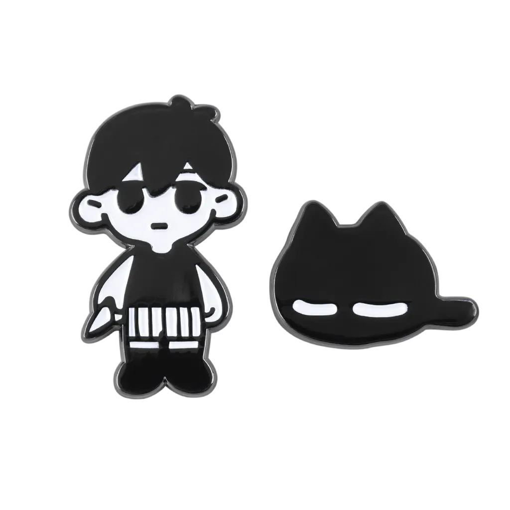 Fangamer OMORI Pin Set Emaille mit MEWO 3,8cm